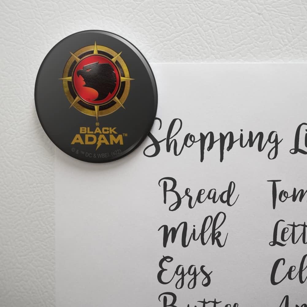 Black Adam Hawkman Icon Kitchen Refrigerator Locker Button Magnet