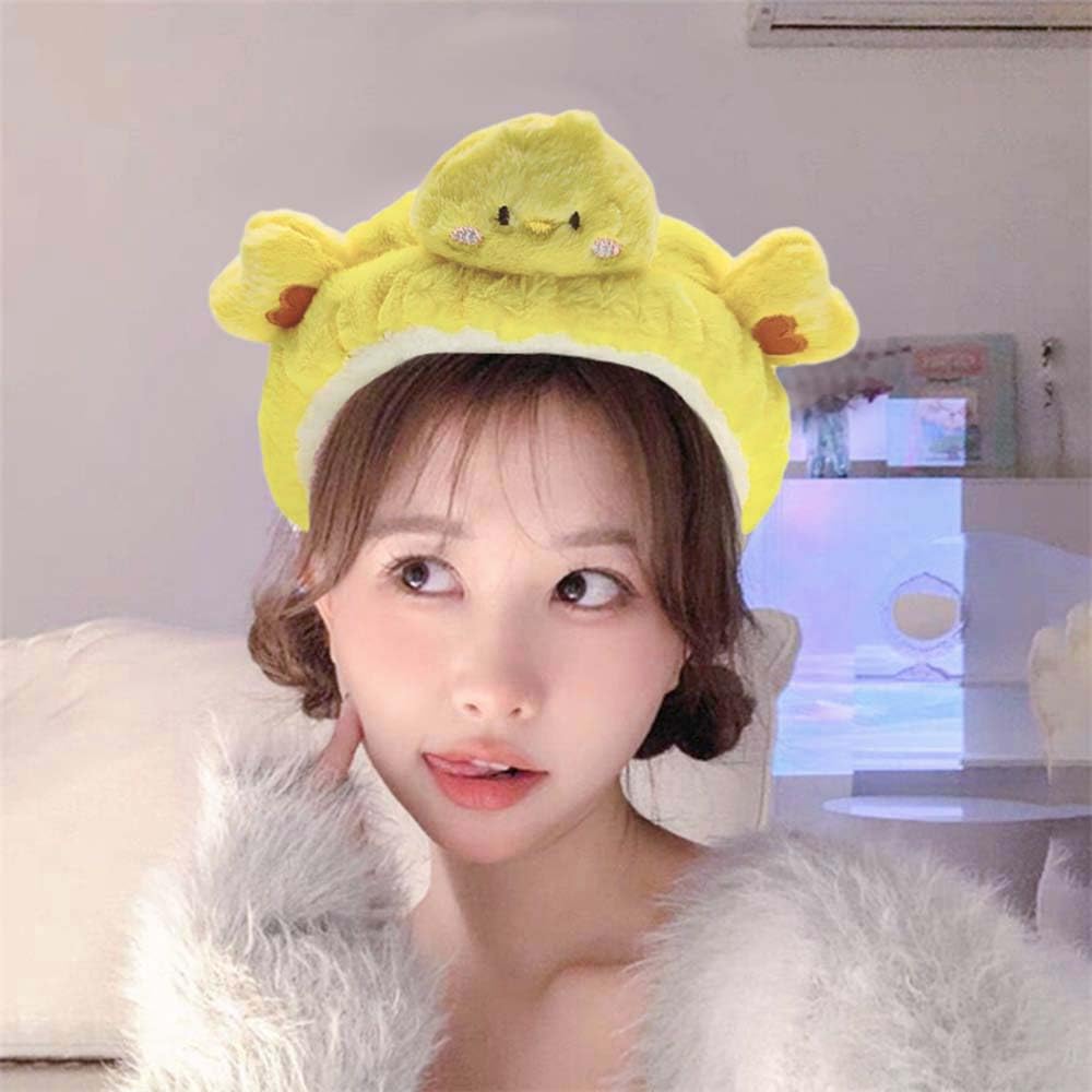 Fascia Per Capelli Kawaii In Microfibra Morbida - Cerchietto Per Detersione Viso E Cura Della Pelle, Asciugamano Per Capelli Da Donna