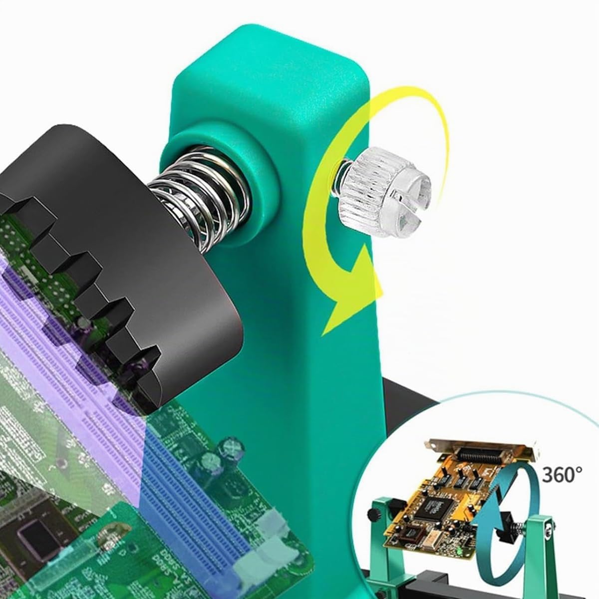 Support de Circuit imprimé, Support d'assemblage de Soudure Robuste, Kit de Serrage à Rotation de 360 degrés, Support de PCB