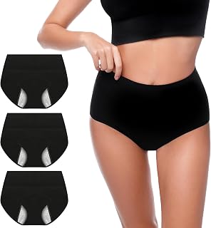 Period Underwear for Women, High Waisted Panties Leakproof Postpartum Cotton Briefs