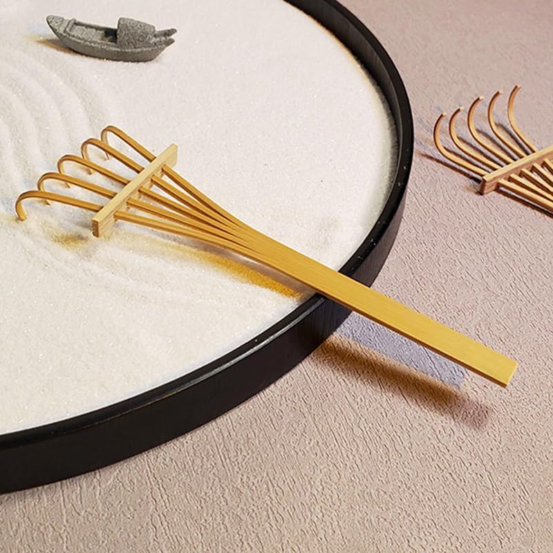 Kit 4 mini rastrillos Zen para jardín de arena miniatura 4
