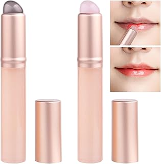 2pcs Silicone Lip Brushes with Cover, Reusable Lipstick Applicator with Dust Covers for Lip Gloss Balm, Lip Oil, Lip Mask Portable Travel Mini Brush Head Makeup Tool for Concealer, Eyeshadow, Blush