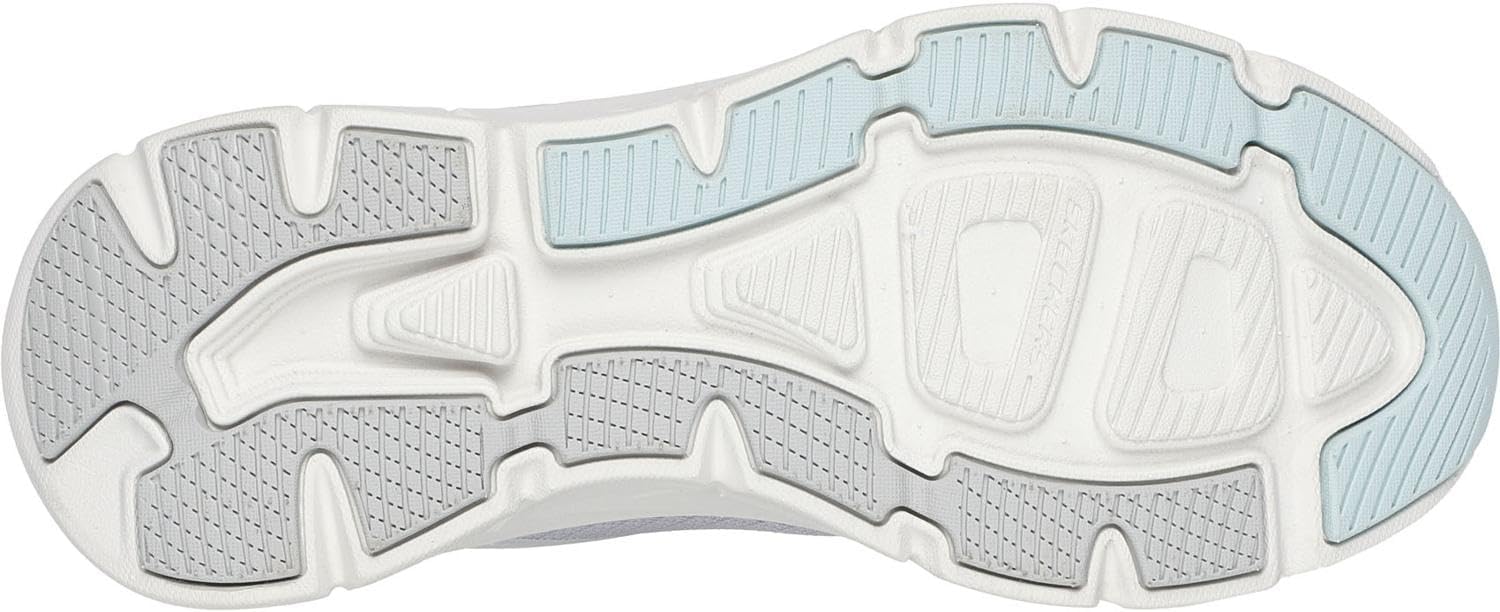 Skechers - Womens Relaxed Fit: D'Lux Walker 2.0 - Classic Stroll Sneakers, Color Light Gray, Size: 8.5 M US