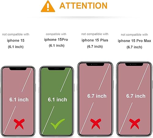 Miniatura 2 de KIHUWEY Funda tipo cartera compatible con iPhone 15 Pro, soporte para tarjetas de crédito, de cuero de primera calidad, cierre magnético oculto,
