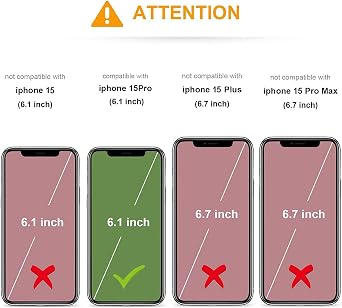 KIHUWEY Crossbody Wallet Case for iPhone 15 Pro Strap, Black