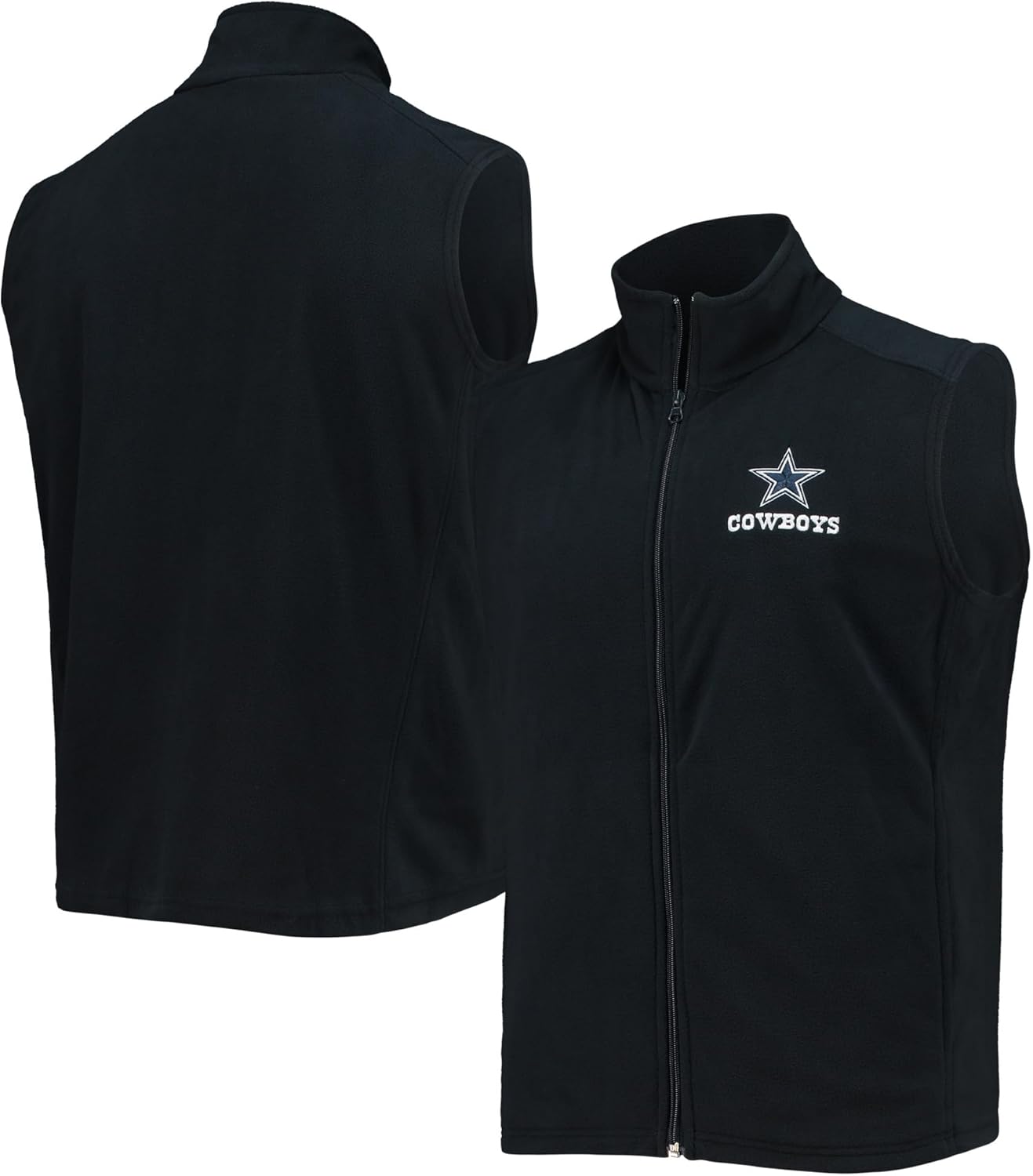 dunbrooke Men's Black Minnesota Vikings Houston Fleece Full-Zip Vest