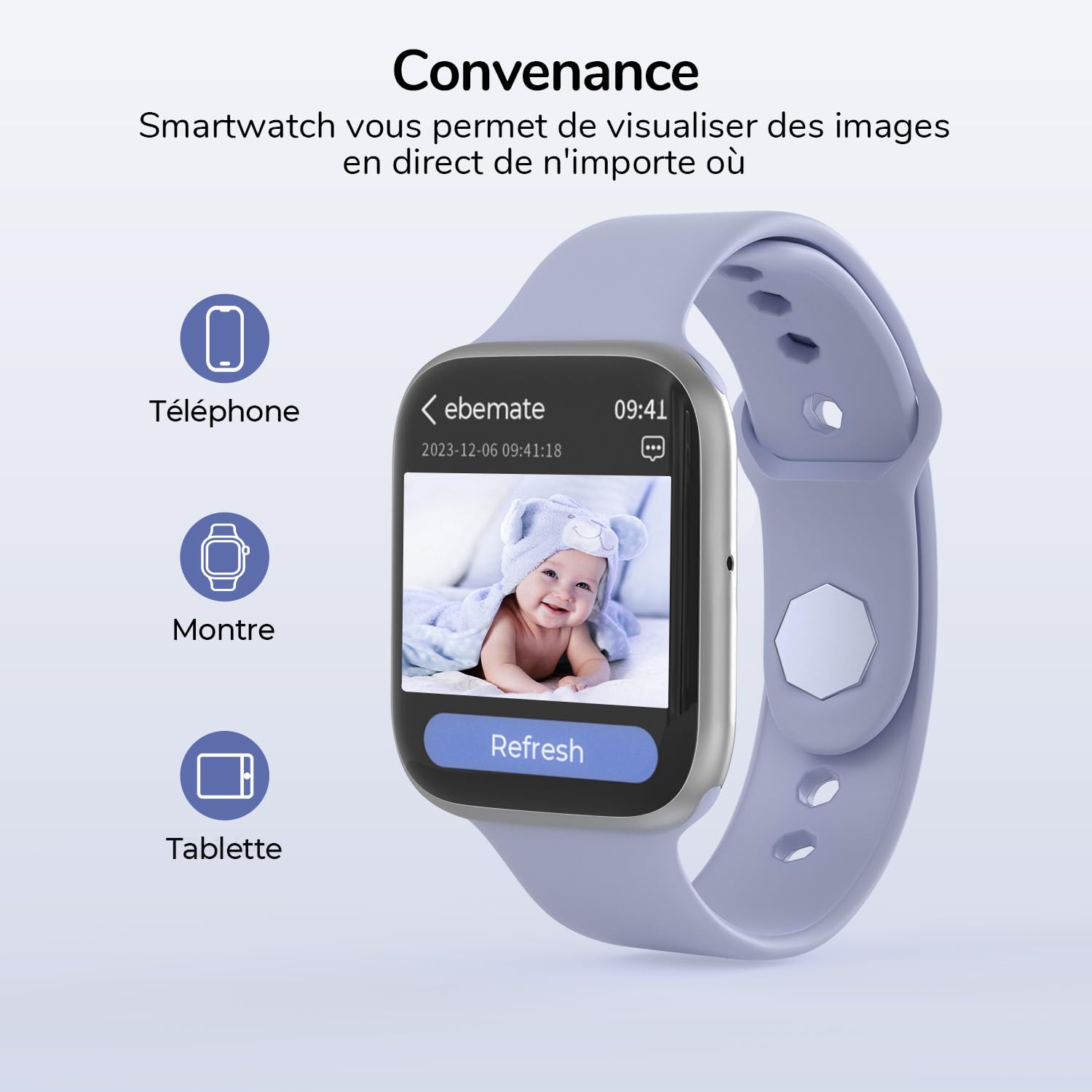 Baby Monitor Jeeber 2.5K - Camera 360° Con Analisi Sonno IA, Rilevamento Pianto E Movimento - Foto 5