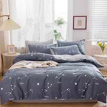 Amazon｜布団カバー シングル 4点セット 綿 ベッドカバー