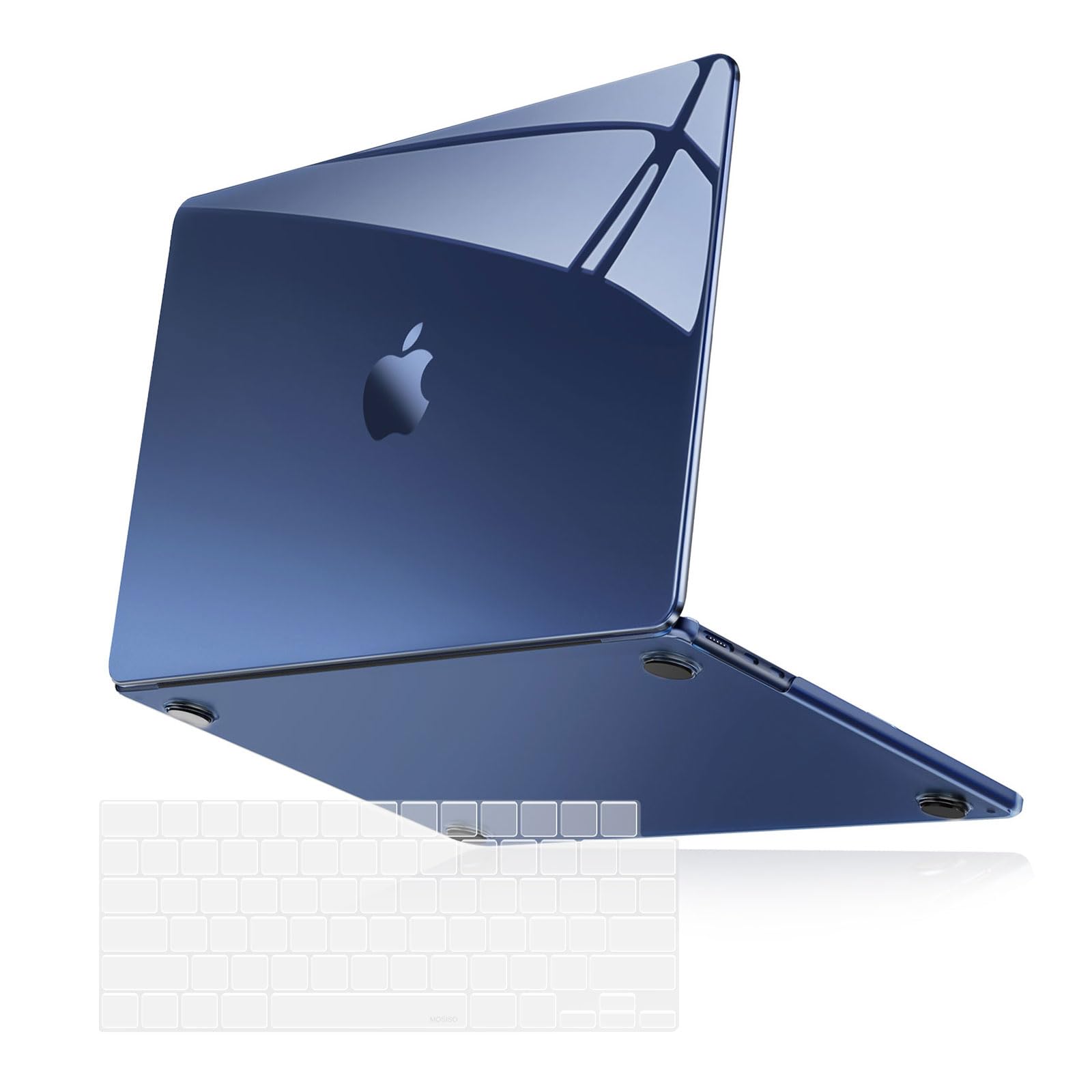 MOSISO Compatible with MacBook Air 13 inch Case 2025 2024 2023 2022 M4 A3240 M3 A3113 M2 A2681, Surpass Natural Beauty Plastic Hard Shell&Keyboard Cover for MacBook Air 13.6 inch Case,Crystal Midnight