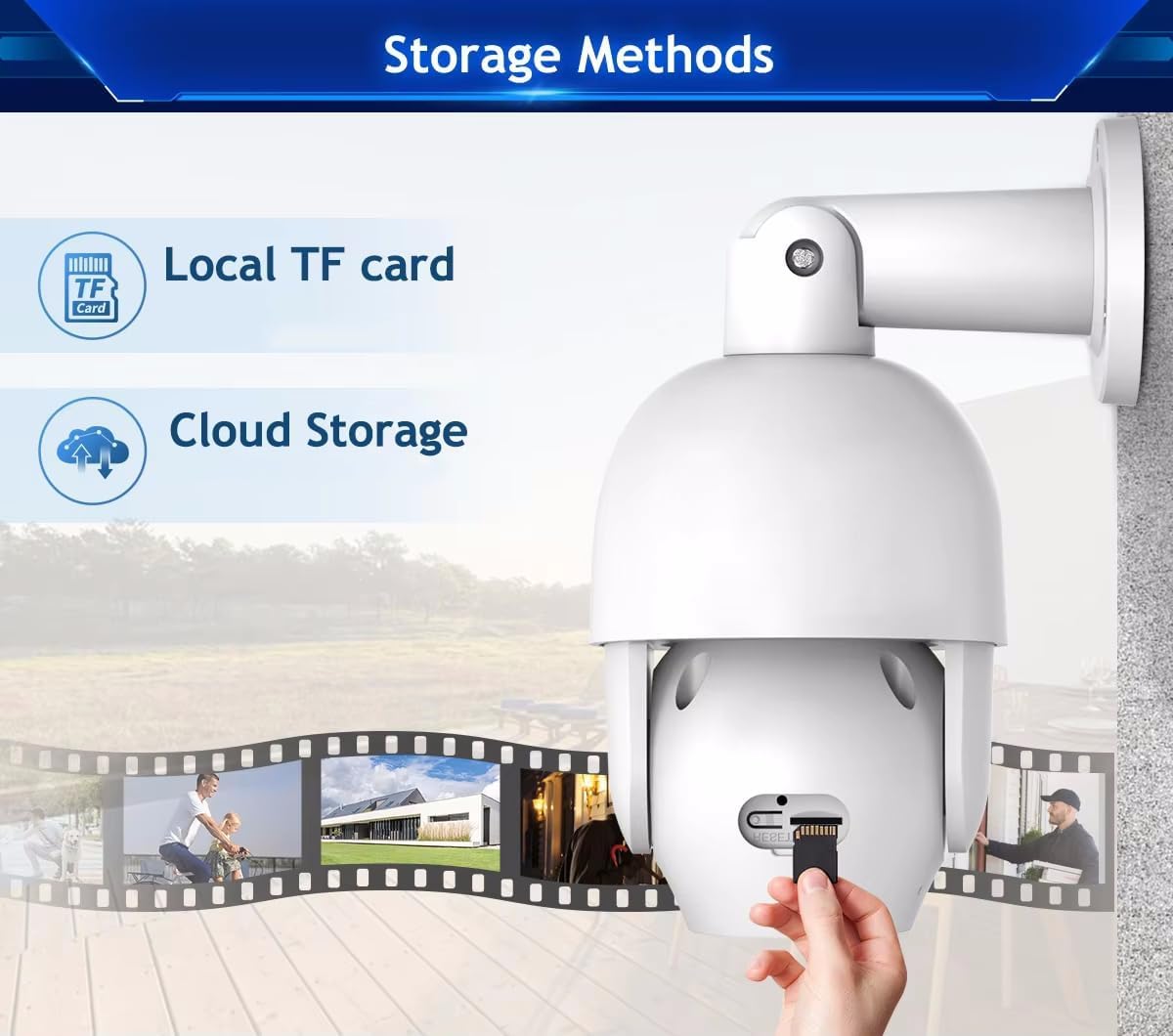 SECUEYE Carte mémoire TF 128 Go avec adaptateur de type C Classe 10 FAT32 haute vitesse de lecture/écriture 24h/24 et 7j/7 pour caméra de sécurité Dash Cam et plus (128 Go + lecteur de carte)