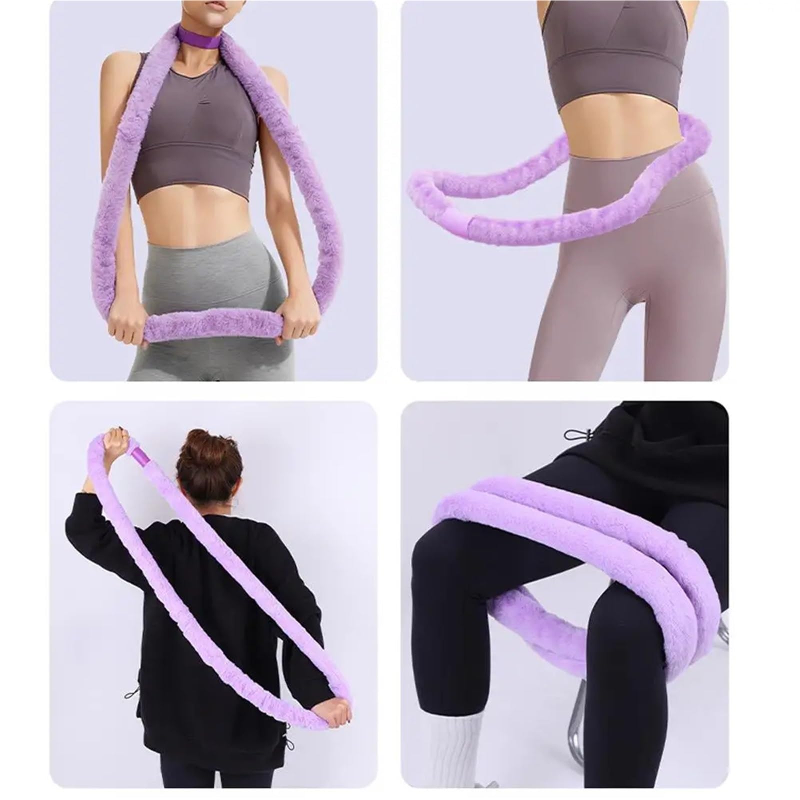 Hula Hoop Adulti Anello for esercizi silenzioso pieghevole da 2 kg Cerchio a molla modellante for la vita addominale utilizzato for l'aerobica