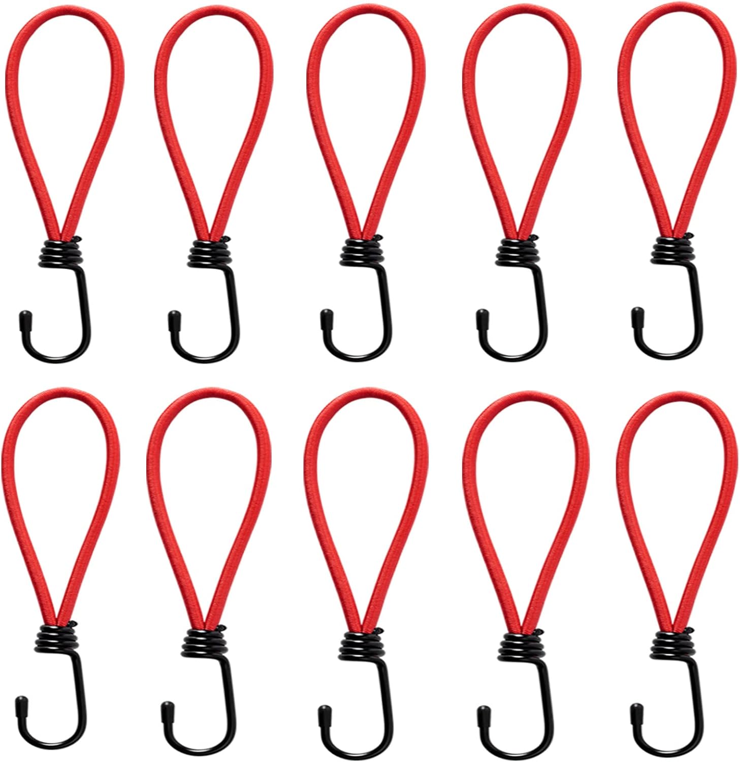 Heavy Duty Small Bungee Cord with Hooks 10 Pack Mini Bungee Cords