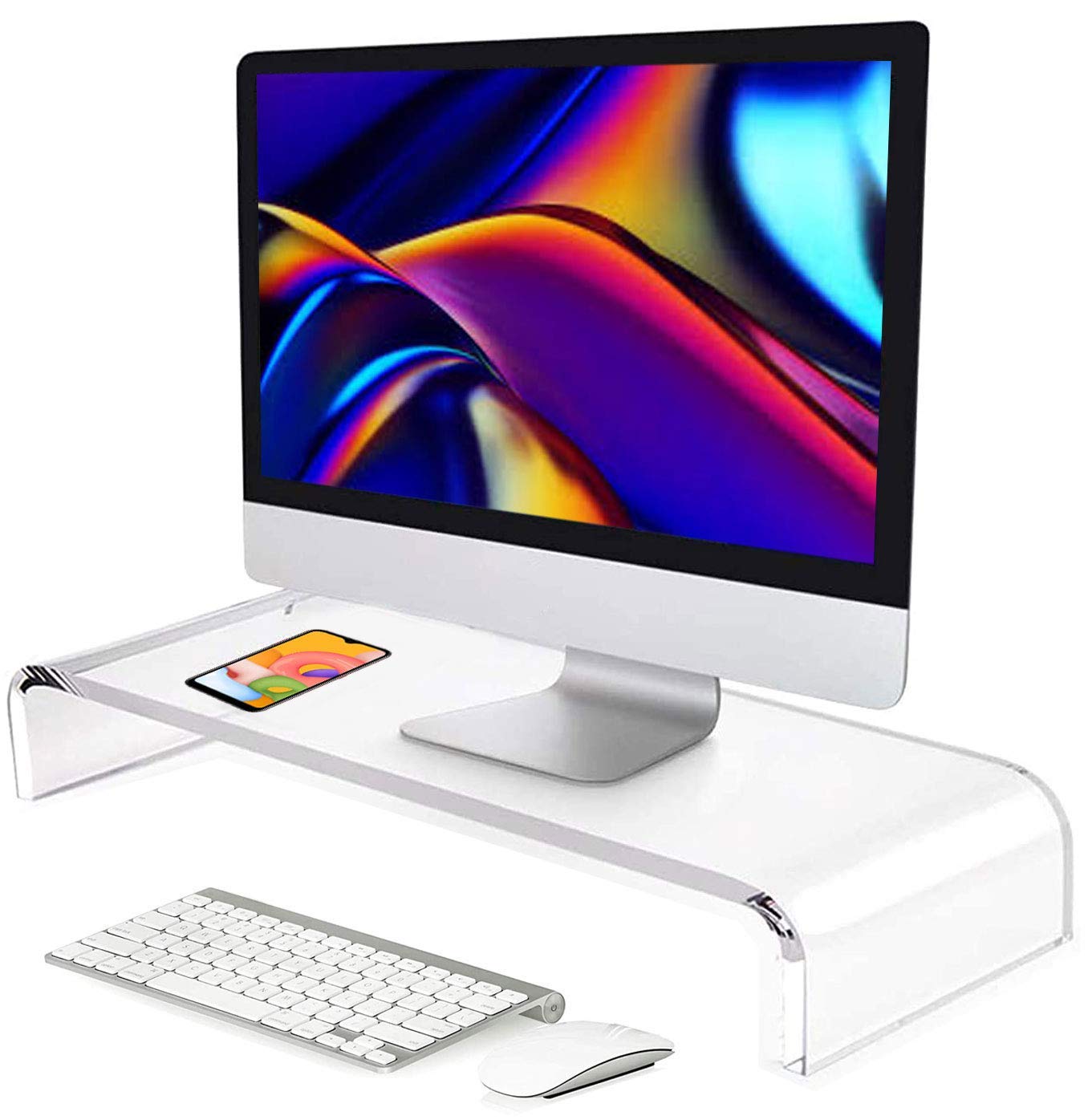 See full amazon price history chart for Narayan LNT Premium Acrylic Monitor Stand and Keyboard Storage - Holds up to 50 lbs Desk Monitor Platform Organizer Monitor Riser Computer Modern Home Office Business Sturdy PC Screen TV Narayan LNT Premium Acrylic Monitor Stand and Keyboard Storage - Holds up to 50 lbs Desk Monitor Platform Organizer Monitor Riser Computer Modern Home Office Business Sturdy PC Screen TV (B092J7CVQ1) Amazon Price History, Amazon Price Tracker