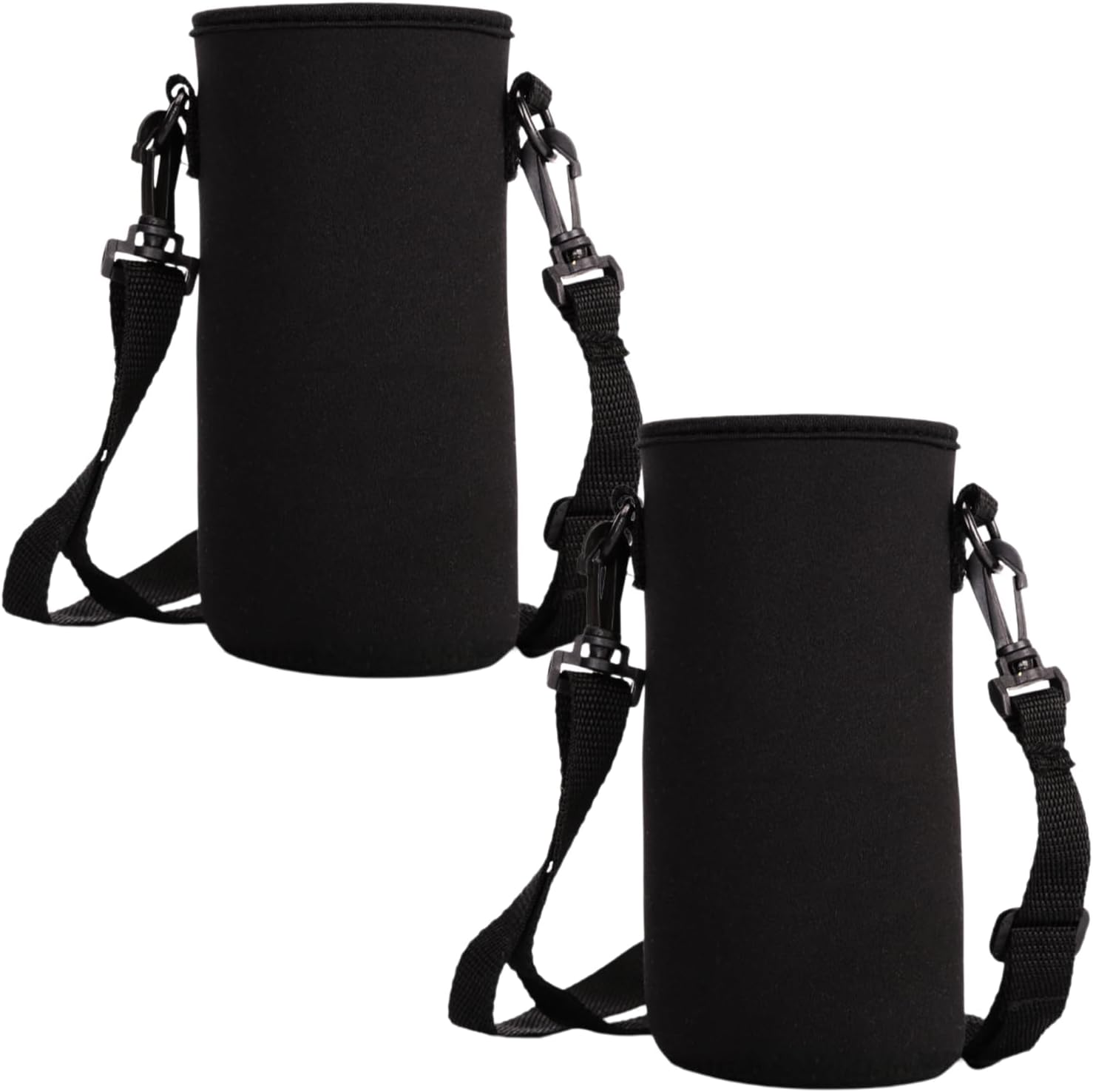 2pcs Water Bottle Bag, 25oz/750ml Neoprene Insulated Water Bottle Carrier with Adjustable Shoulder Strap, Portable Bottle Sling Holder Bag for Hiking Running Walking Picnic Travel