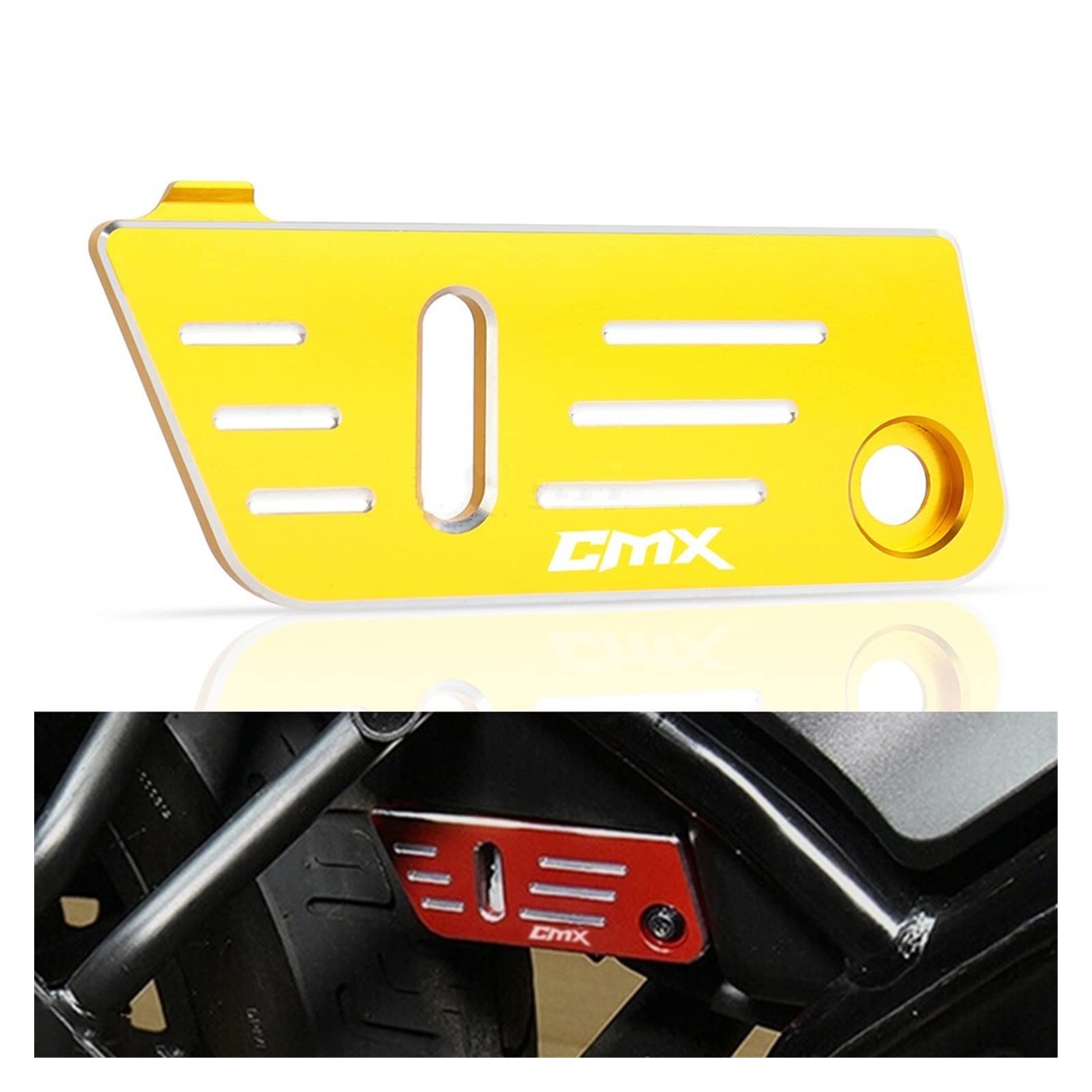 Accessori per serbatoi Serbatoio Del Carburante Di Protezione Della Copertura Motociclo Tappo Liquido Dei Freni Posteriore Per Honda Rebel CMX 500 300 CMX500 CMX300 REBEL500(Black)