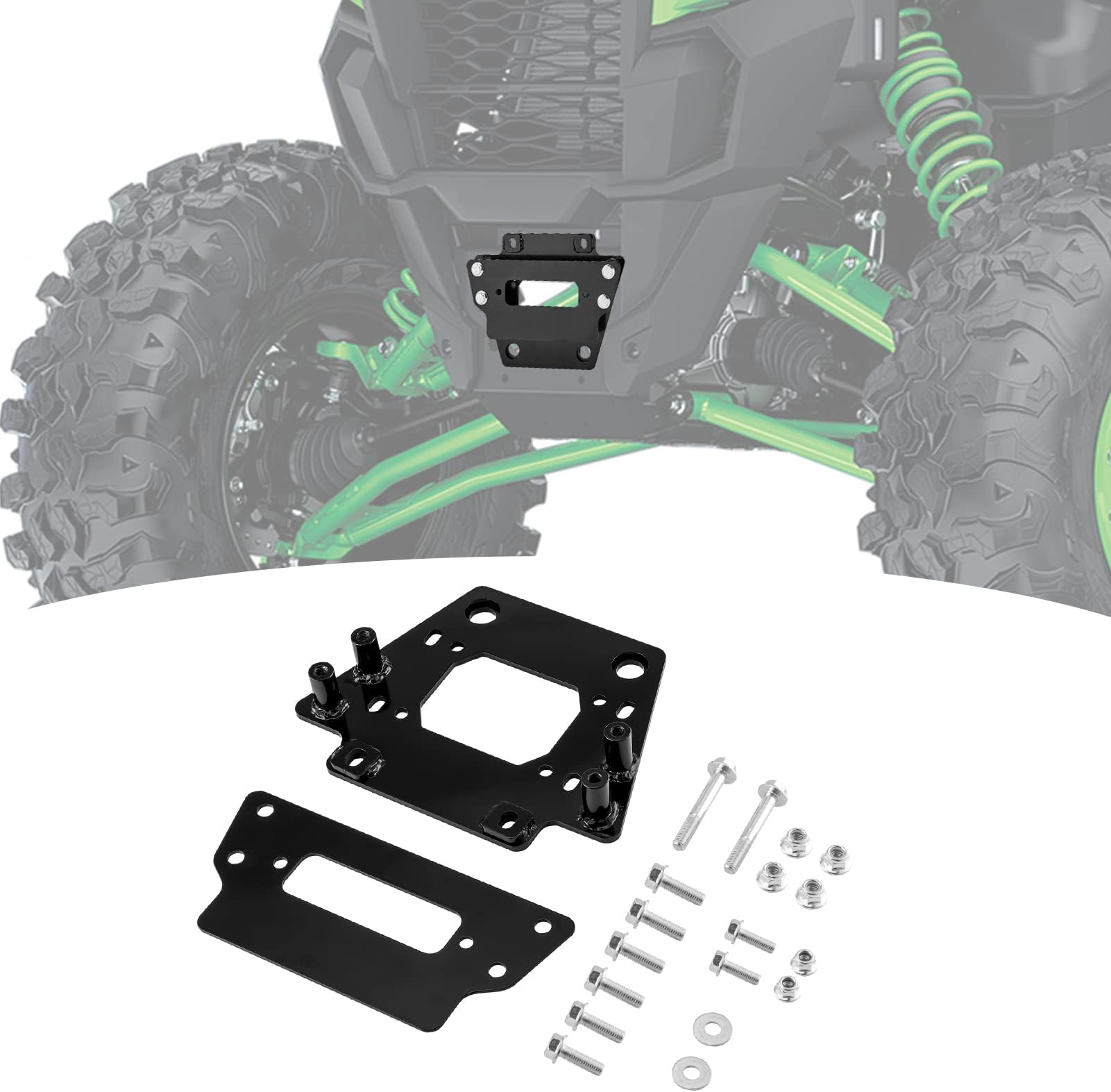 Front Winch Mounting Kit: Kawasaki Mule SX 4x4 2017 | Iron Balti - View #3