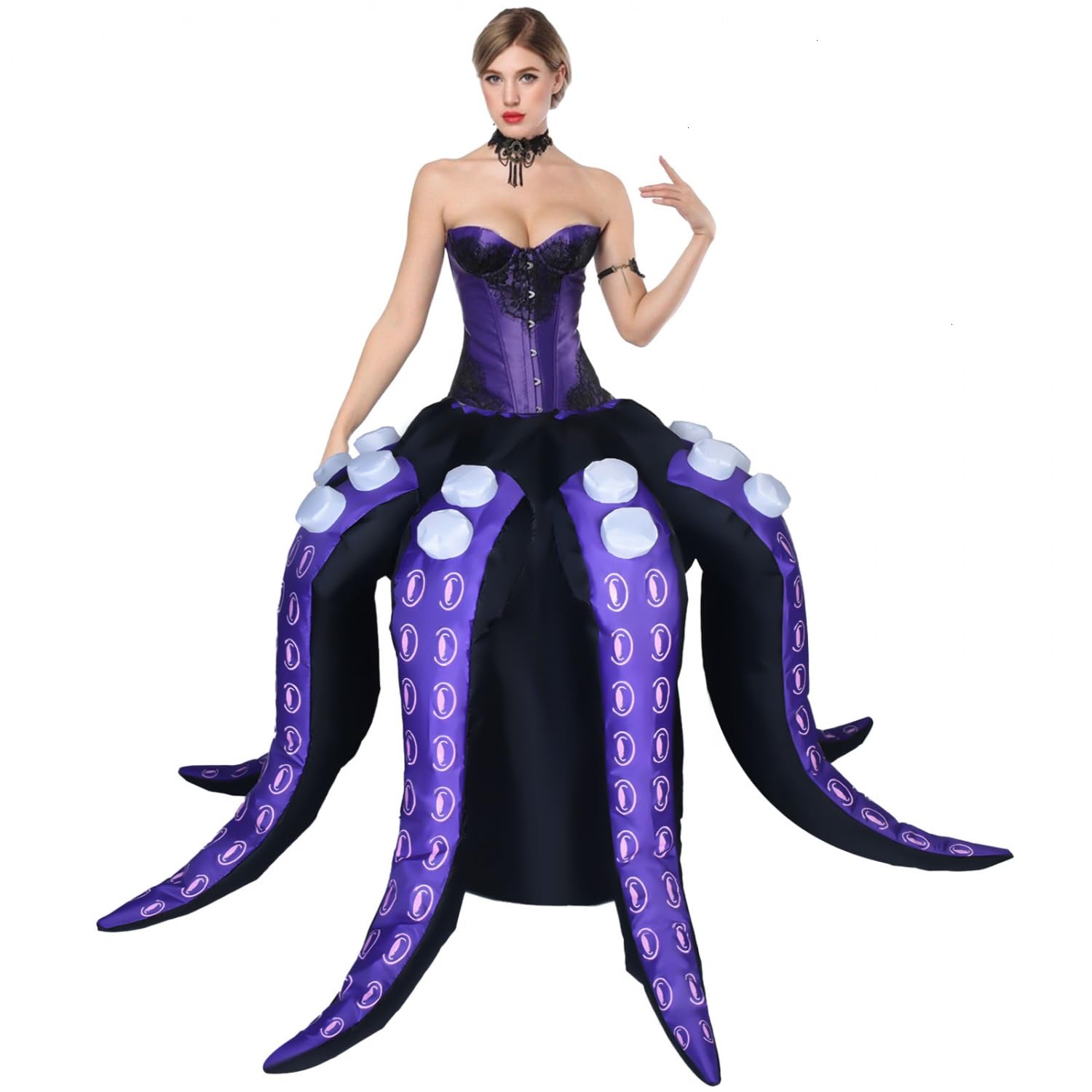 JETEHO Disfraz inflable de pulpo para adultos, disfraces inflables