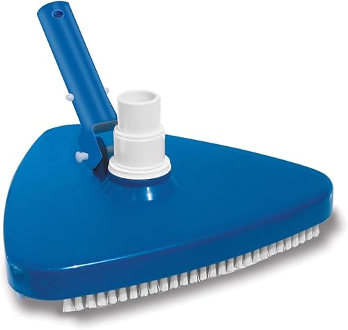 Miniatura 7 de CREPRO - Cabezal de vacío triangular de vinilo para piscina, aspiradoras de piscina con peso para piscinas sobre el suelo y en el suelo