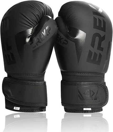Guantes de boxeo para niños, guantes de entrenamiento de sparring para niños para saco de boxeo, MMA, UFC, Muay Thai, Karate, Kickboxing Negro,Negro