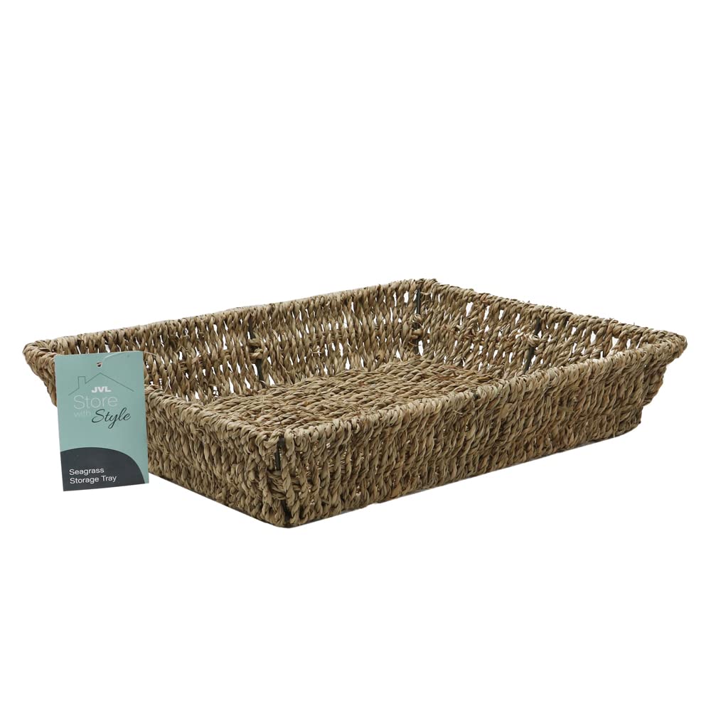 Julian Charles Natural Seagrass Rectangular Storage Tray - One Size