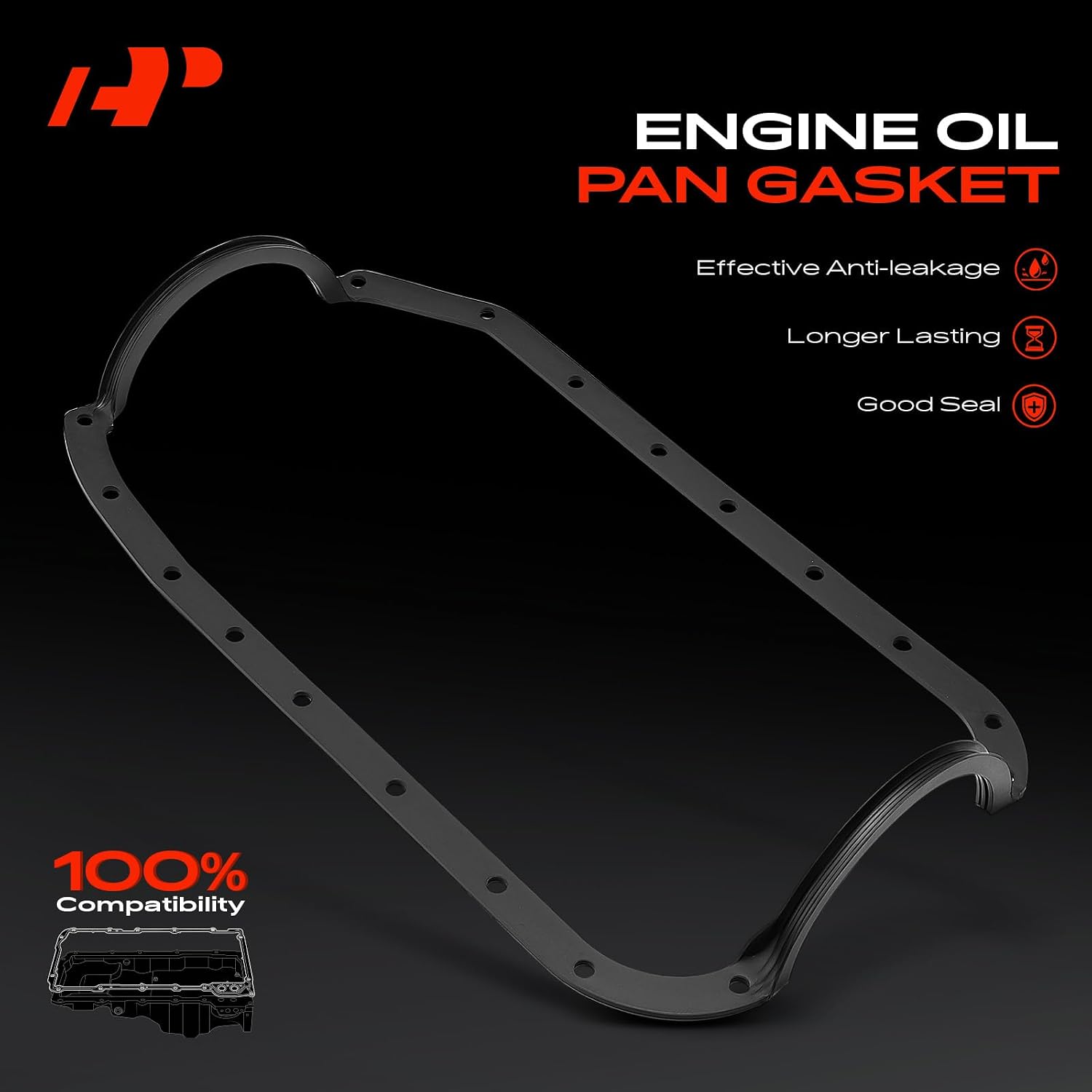 A-Premium 1.8L 2.0L 2.3L Engine Oil Pan Gasket Set, Compatible with Isuzu Amigo 1989-1993, I-Mark 1981-1984, Impulse 1985-1989, Pickup 1986-1995 & Pontiac Acadian 1981-1986 & Chevrolet Chevette