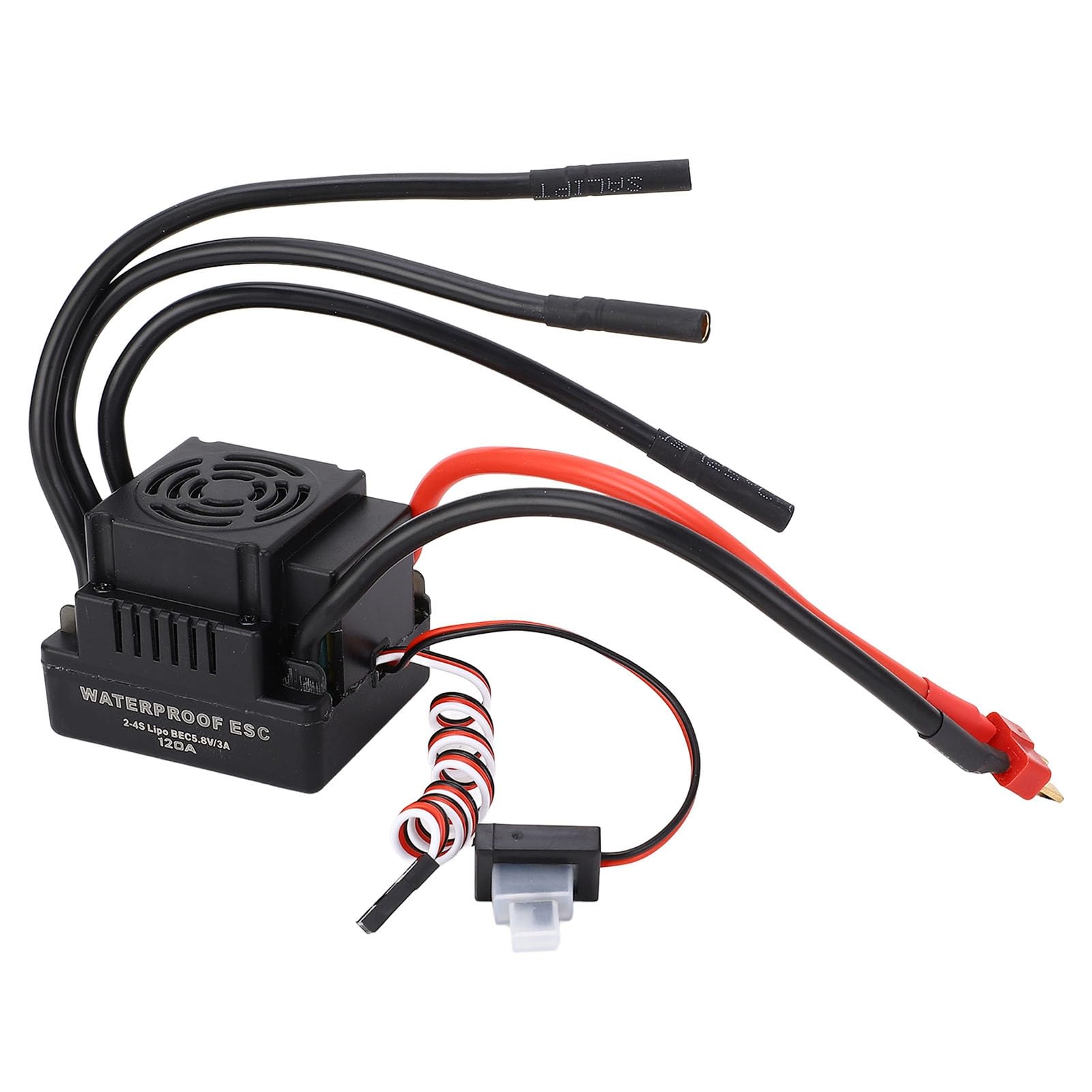 120A Brushless ESC, RC Car ESC, Efficient RC Car Electronic Speed Controller with BEC, Waterproof Design, Powerful Performance, for 1/8 RC Remote Control Car Boat, 5.8V 3A
