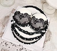 Vista 4 de 12 pulgadas de azúcar comestible floral imperio francés pastel de encaje silicona estera en relieve textura fondant impresión estera de encaje