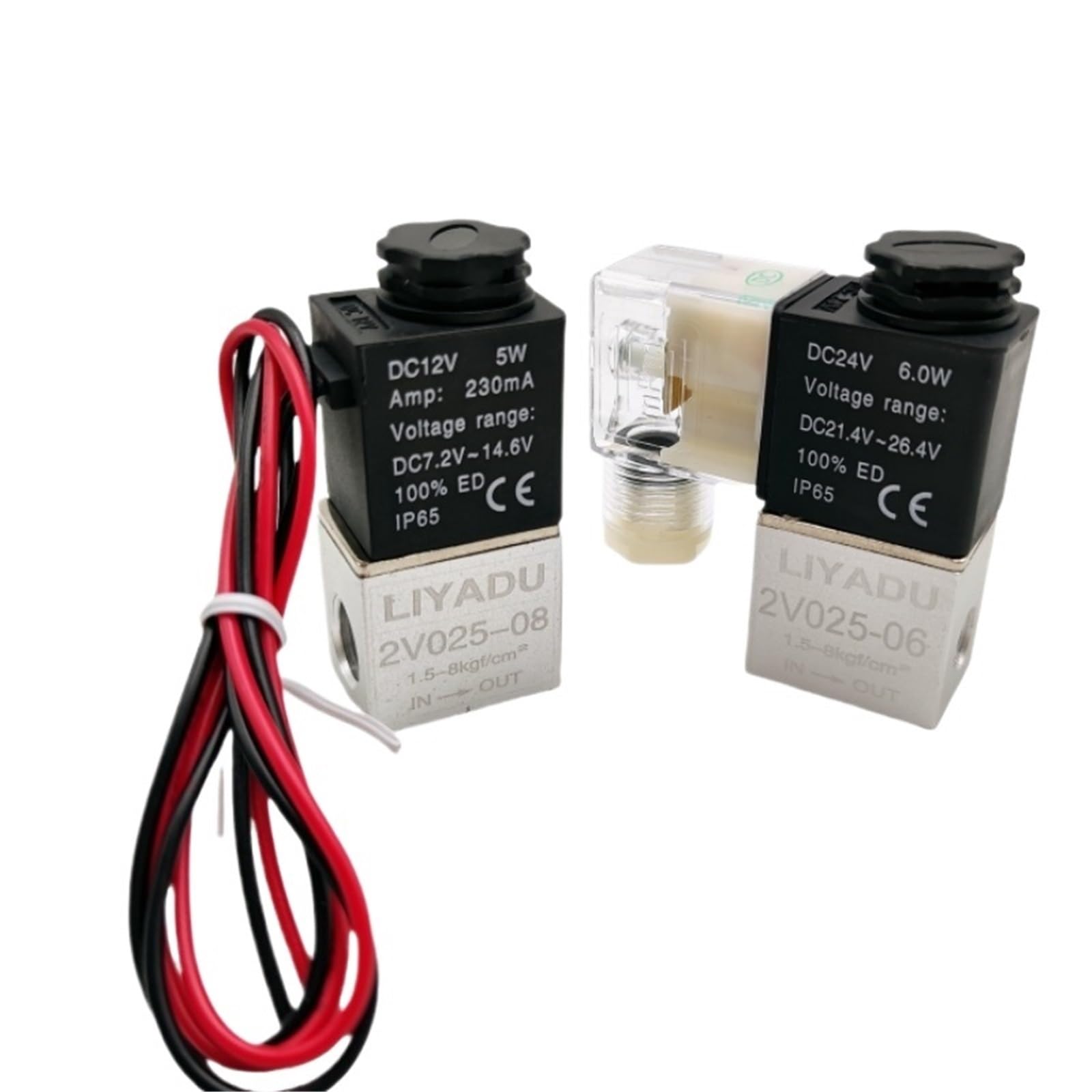 Bobine pour électrovanne 2V025 voyant LED étanche NC commande 2 voies AC 110V