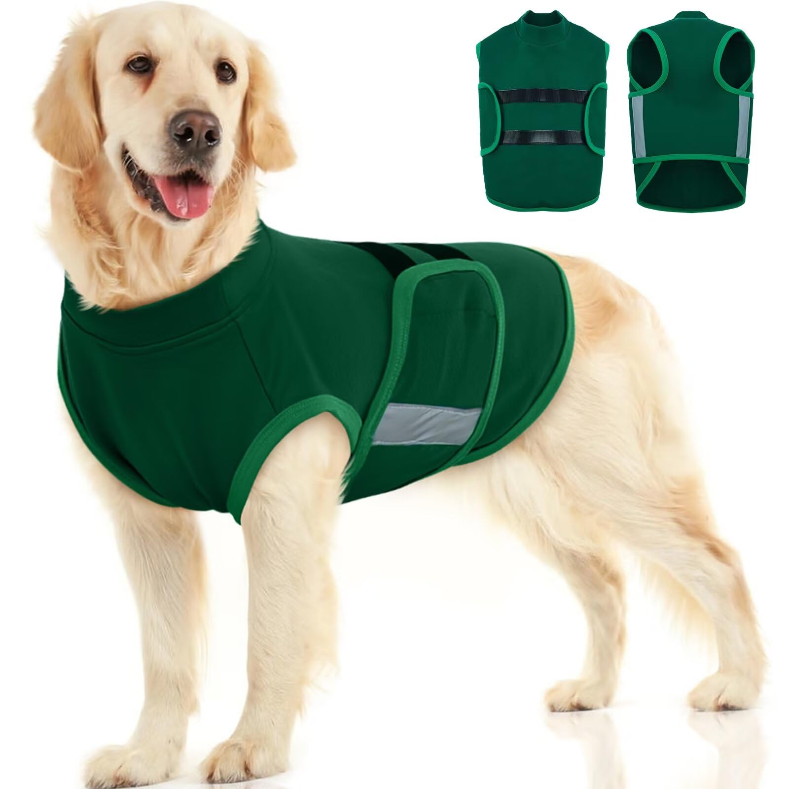 MIGOHI Breathable Dog Anxiety Calming Vest, XL, Green