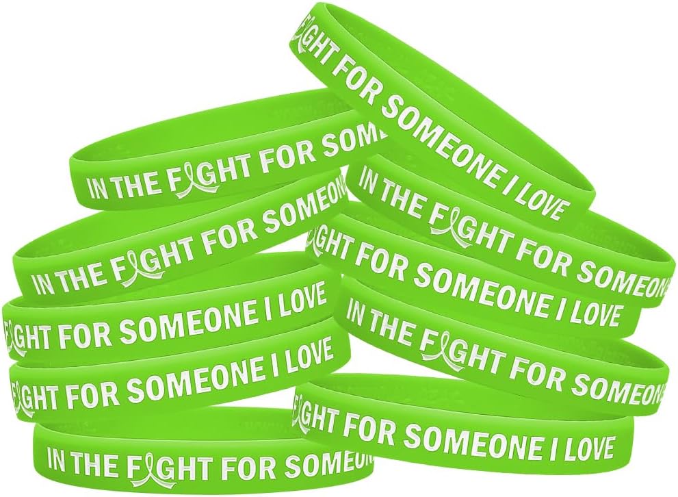 in The Fight for Someone I Love Silicone Wristband Bracelet 10-Pack Multiple Color Choices