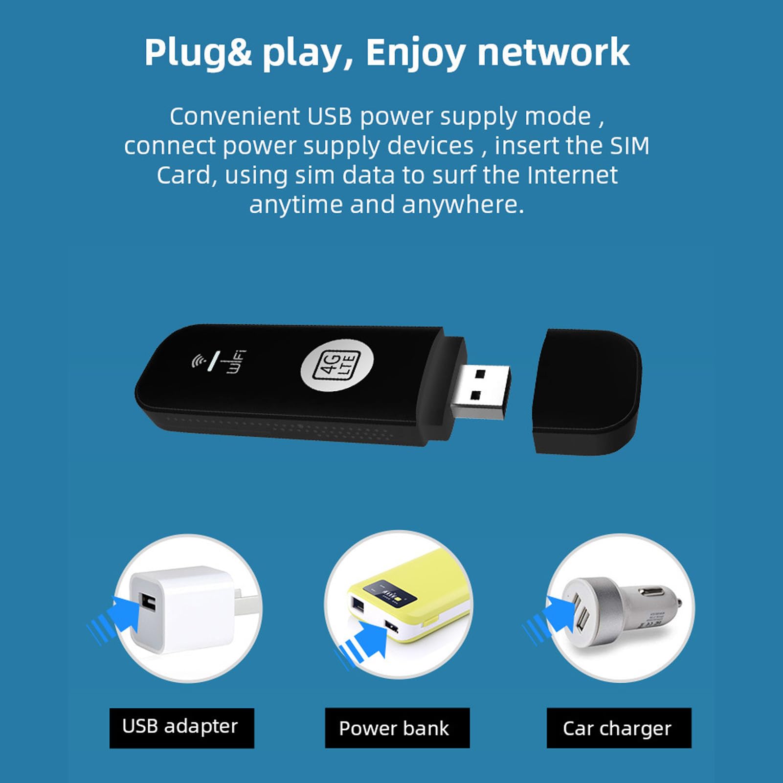 01 02 015 Mobiele Hotspot, Draadloze Draagbare Wifi-hotspot 4G LTE USB