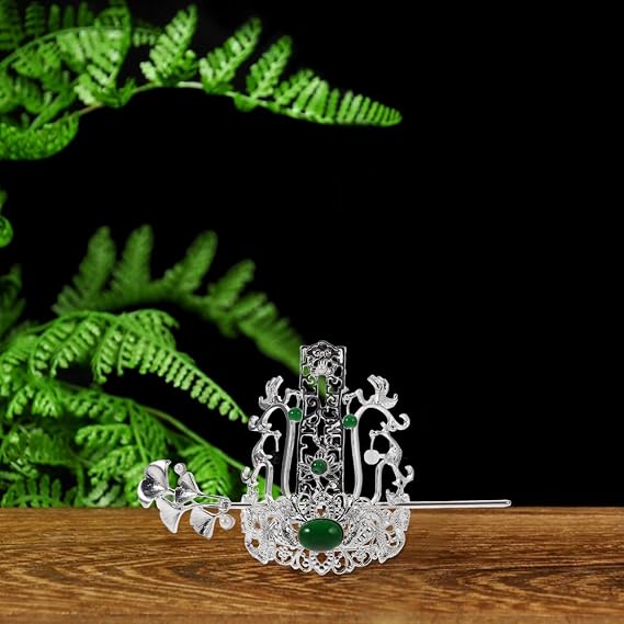 Dragon and Crown Set Chinese Hair Stick Pin Ancient Style Accessory for Men Hanfu Costume Cosplay Photography
