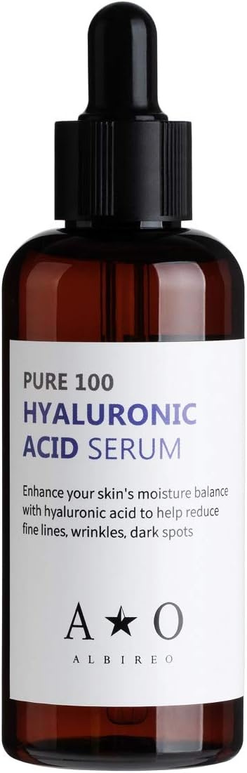 ALBIREO Hyaluronic Acid Serum(100ml) -100% Pure Hyaluronic Acid Facial Serum, Anti Aging, Anti Wrinkle Serum for Face-Hydration Hydrating Moisture Serum for Dry Skin & Fine Lines Korean Skin Care
