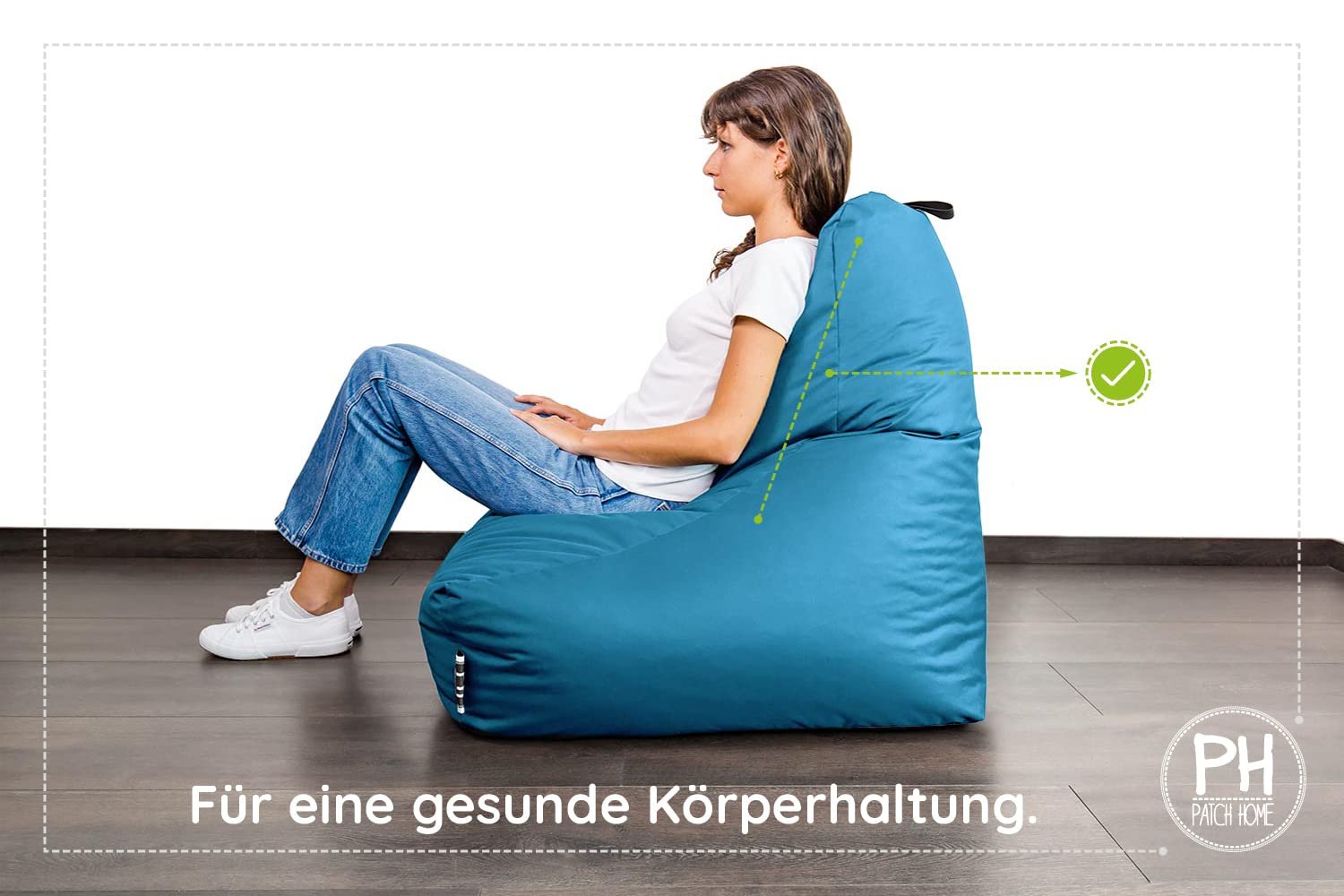 Pouf 2 In 1 Patchhome Con Cerniera - Cuscino Già Riempito, Diametro 100 Cm, Tessuto Nylon Impermeabile, Rosa Antico