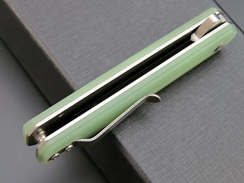 Miniatura 7 de Eafengrow EF65 Flipper - Cuchillo de bloqueo plegable con rodamiento de bolas, hoja D2 y mango de acero G10, multiherramienta asistida de bolsillo