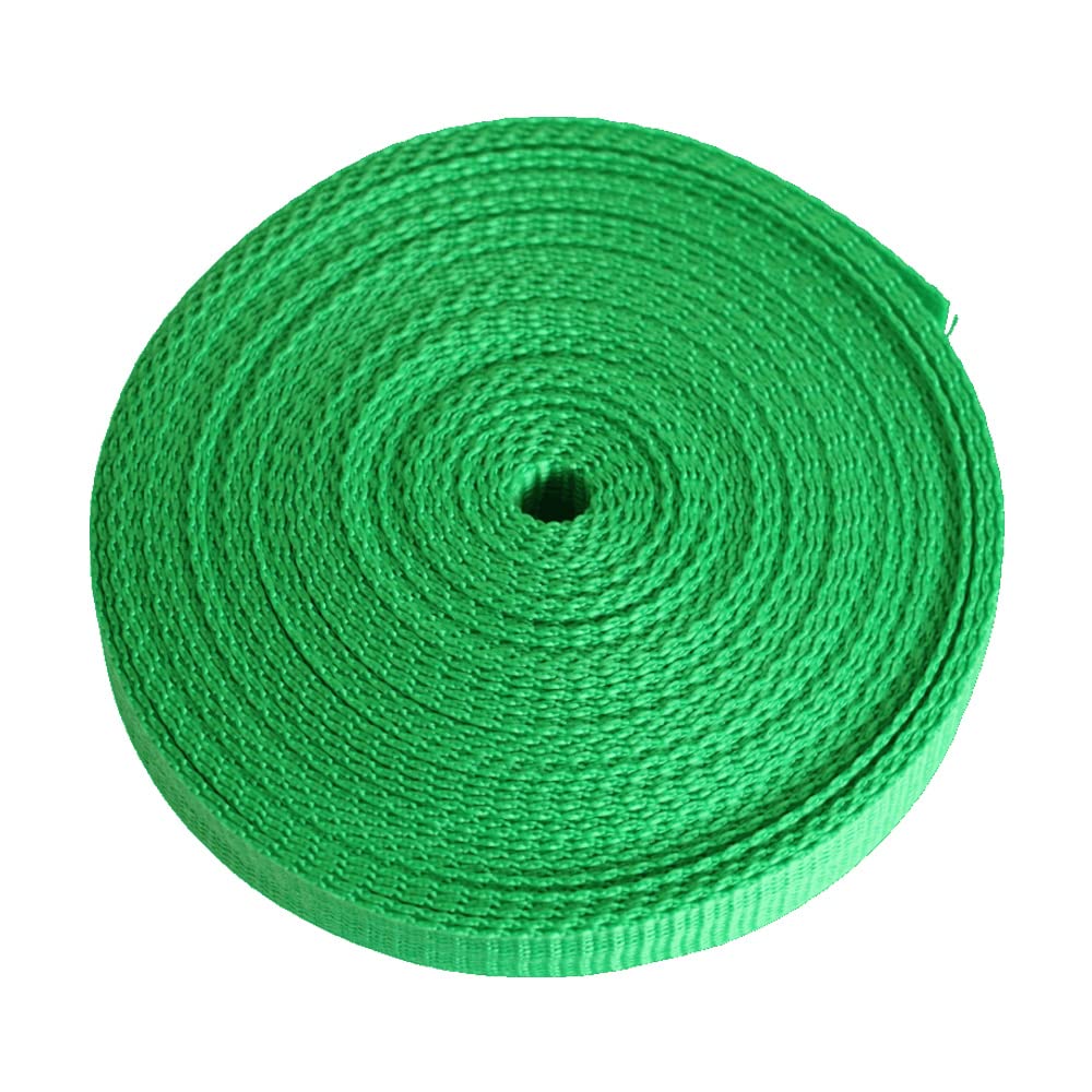 Polypropylene Webbing Straps 20mm 25mm 30mm 38mm 40mm 50mm Tape Backpack Luggage Straps Crafts Outdoor DIY Colours Lengths (20/10m, Emerald Green)