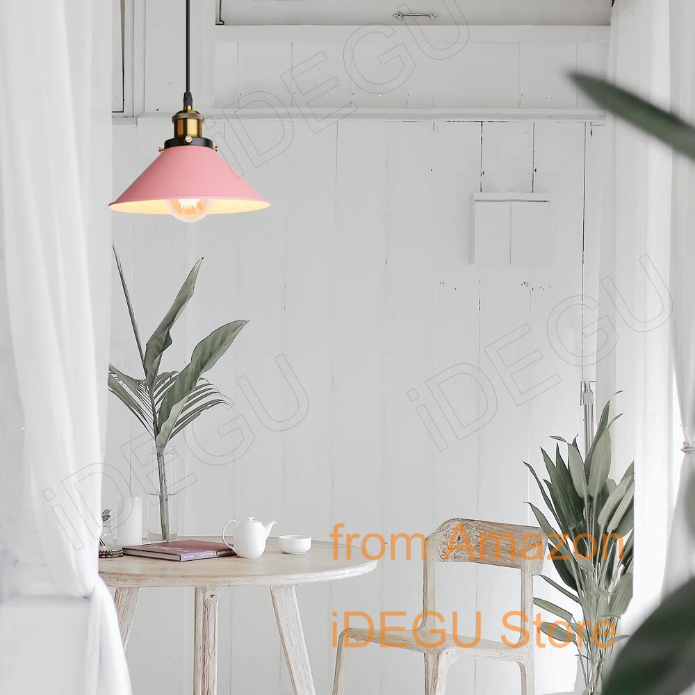 Coole Hängeleuchte Mit E27 Fassung Im Vintage-Industrial-Look – Perfekt Für Wohnzimmer, Küche Oder Bar, 22 Cm Durchmesser, Metall, Rot