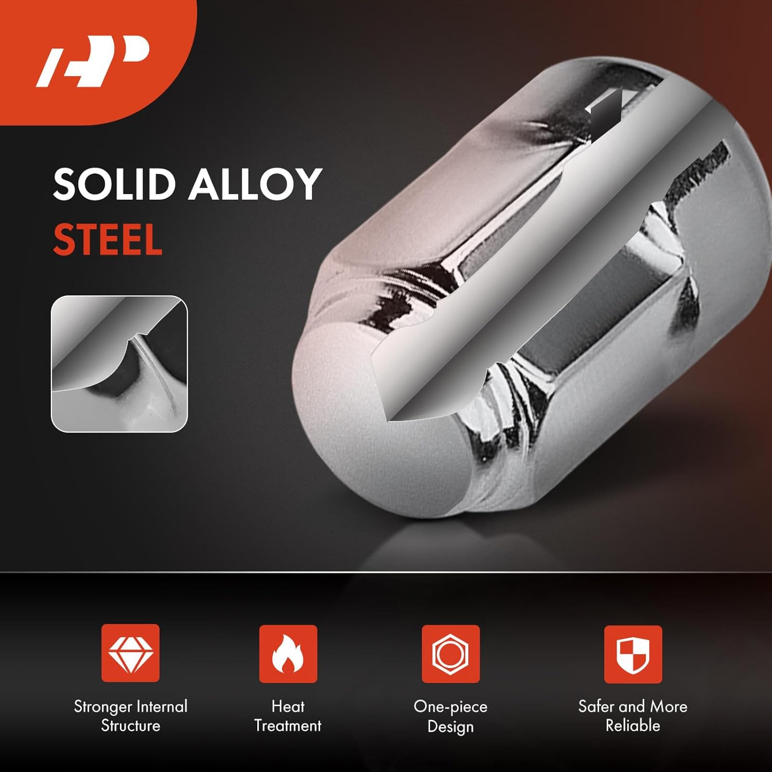 A-Premium 10Pcs M12-1.5 Wheel Lug Nuts Compatible with Honda CR-V Civic Accord Pilot Odyssey Fit HR-V Crosstour Insight Acura TSX ILX TL Isuzu Oasis