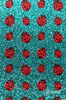 Journal: Faux turquoise glitter cute ladybugs notebook 1542671655 Book Cover