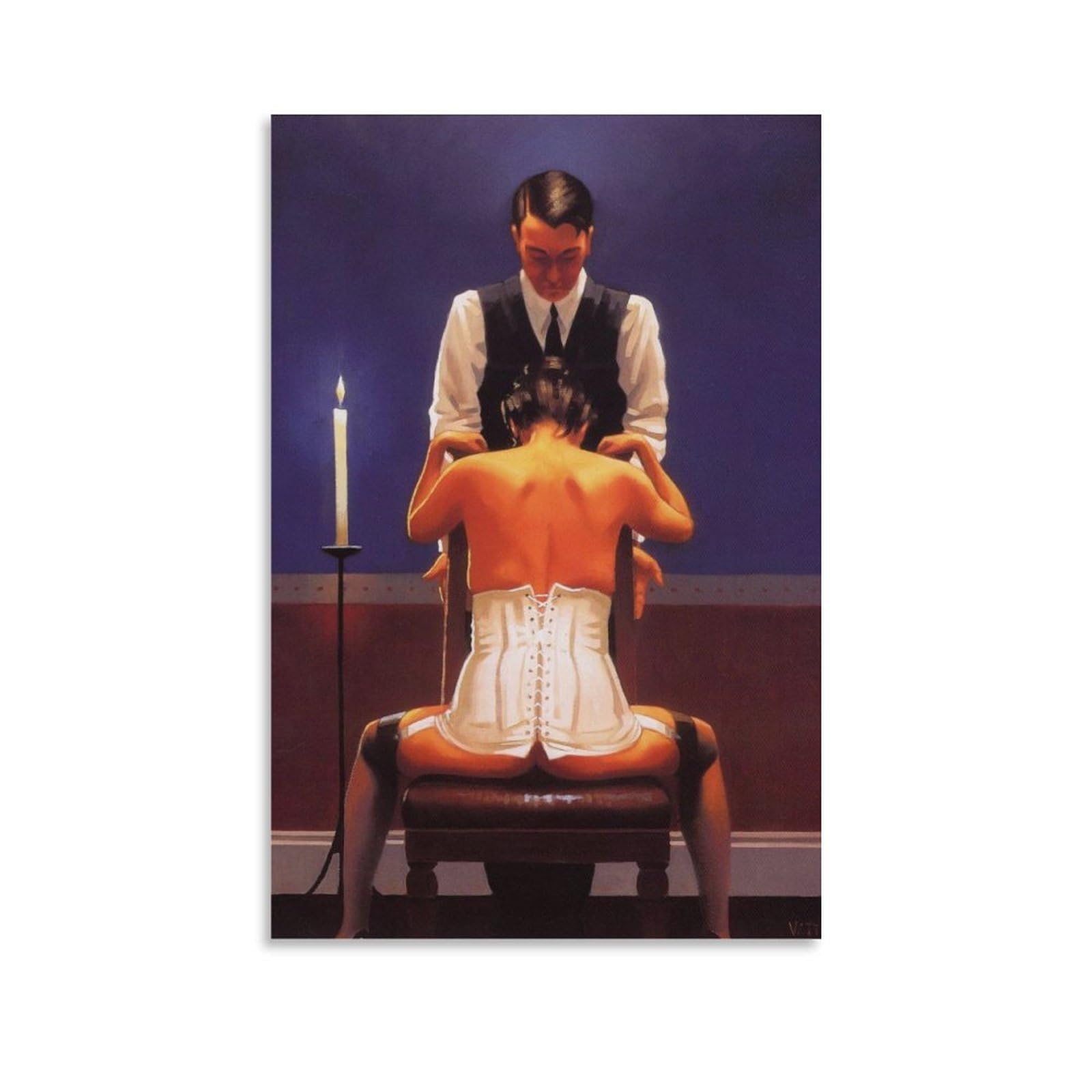 Perfectionist by_Jack_Vettriano Wall Art Prints Poster Picture Print Canvas Wall Paint Art Decor Modern Home 16x24inch(40x60cm)