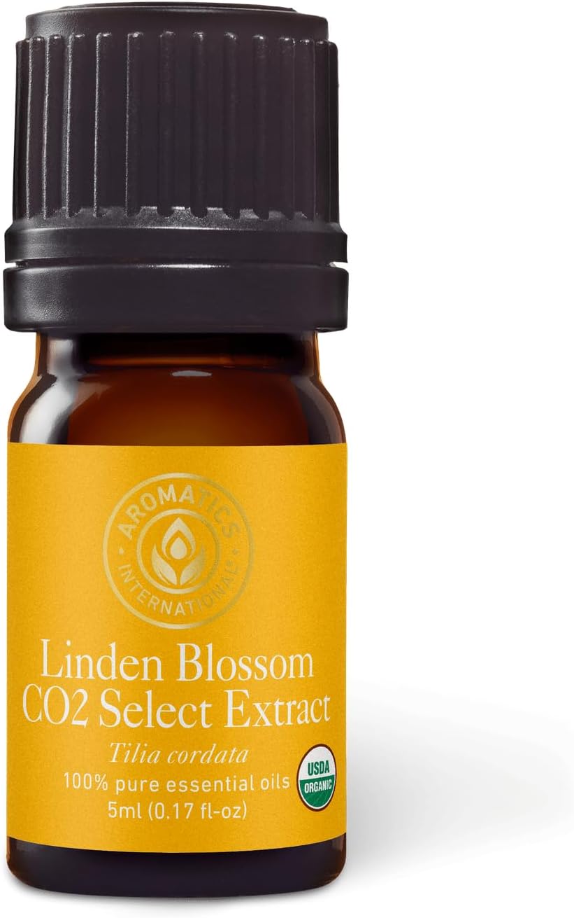 Aromatics International Premium Organic Linden Blossom CO2 Select Extract Essential Oil 5ml | 100% Pure Essential Oil for Diffusion & Aromatherapy
