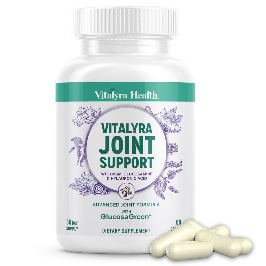 Vitalyra Joint Support Supplement - Glucosamine, MSM & Turmeric Men & Women 60 Count (Pack of 1)