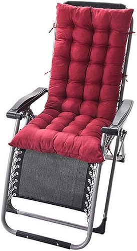 Cojines para silla tumbona de 51 pulgadas, cojín para silla de patio, cojín para silla Ricking con lazos, cojín de asiento acolchado grueso para