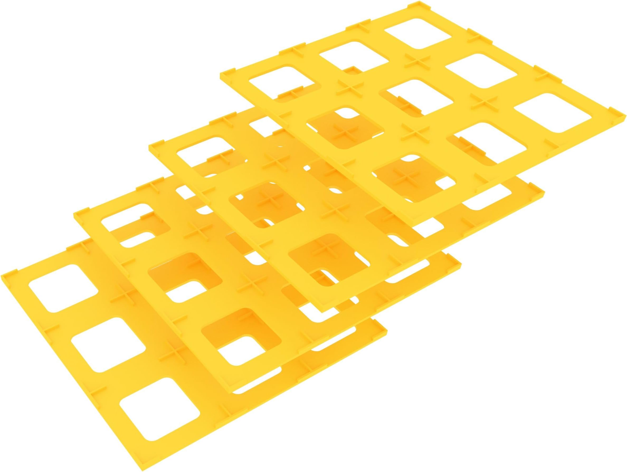 Feldherr 4 pcs. value set compatible with Kingdom Death: Monster - Gear Cards, Color:Yellow