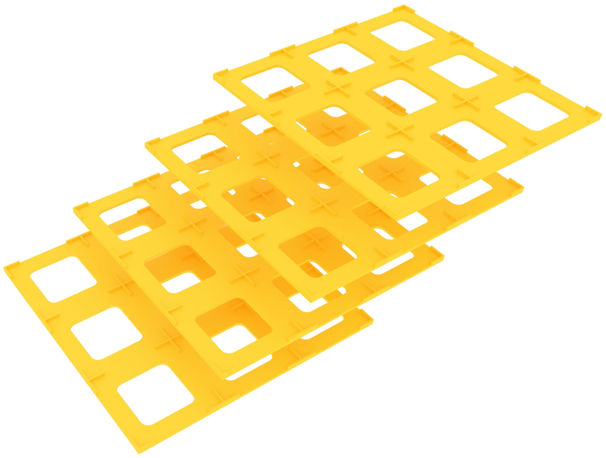 Feldherr 4 pcs. value set compatible with Kingdom Death: Monster - Gear Cards, Color:Yellow