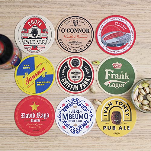 Brentford Beer Mats x9, Grey - Image 2