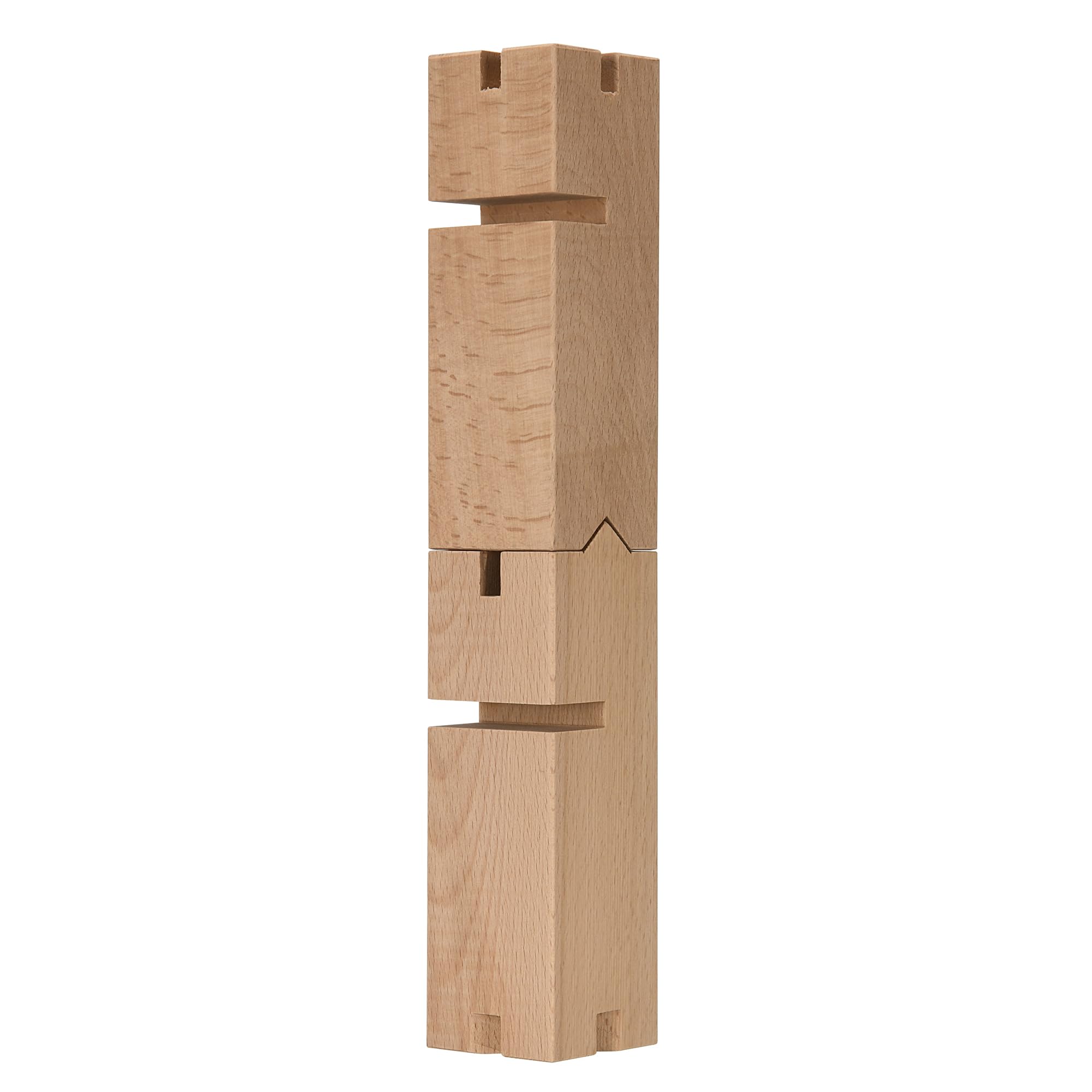 Fröbelturm Plus Teambuilding Spiel für Fortgeschrittene, 6 Bausteine aus Buchenholz, inkl. Seile & Kran