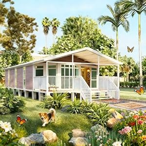 30FT Prefabricated Tiny Houses to Live in for Adults Mobile Prefab Tiny Home for Sale, Luxury Expandable Container House with 2/3 Bedrooms, Kitchen, Bath Modern Modular Foldable Outdoor House Kit