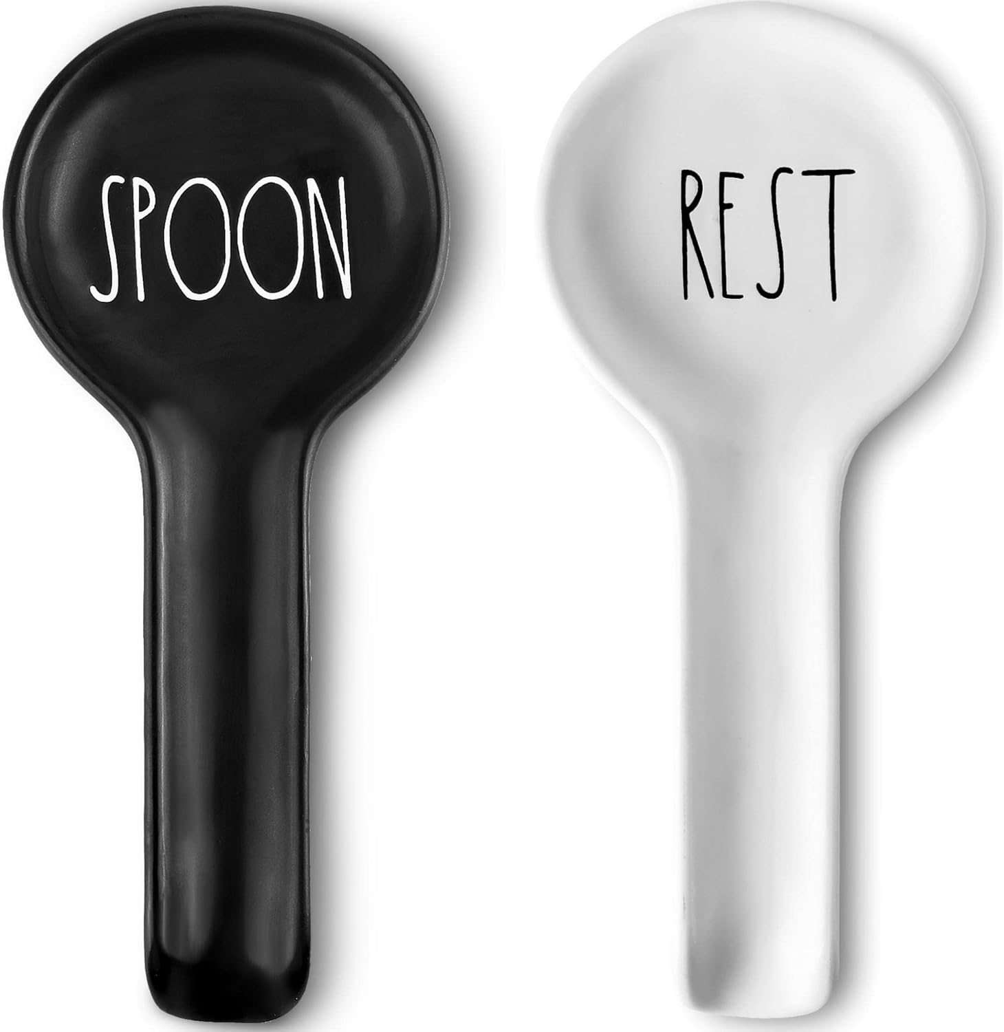 [Set of 2] Farmhouse Spoon Rests for Kitchen Counter by