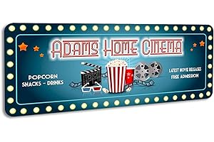 Personalized Retro-Style Custom Home Theater Sign